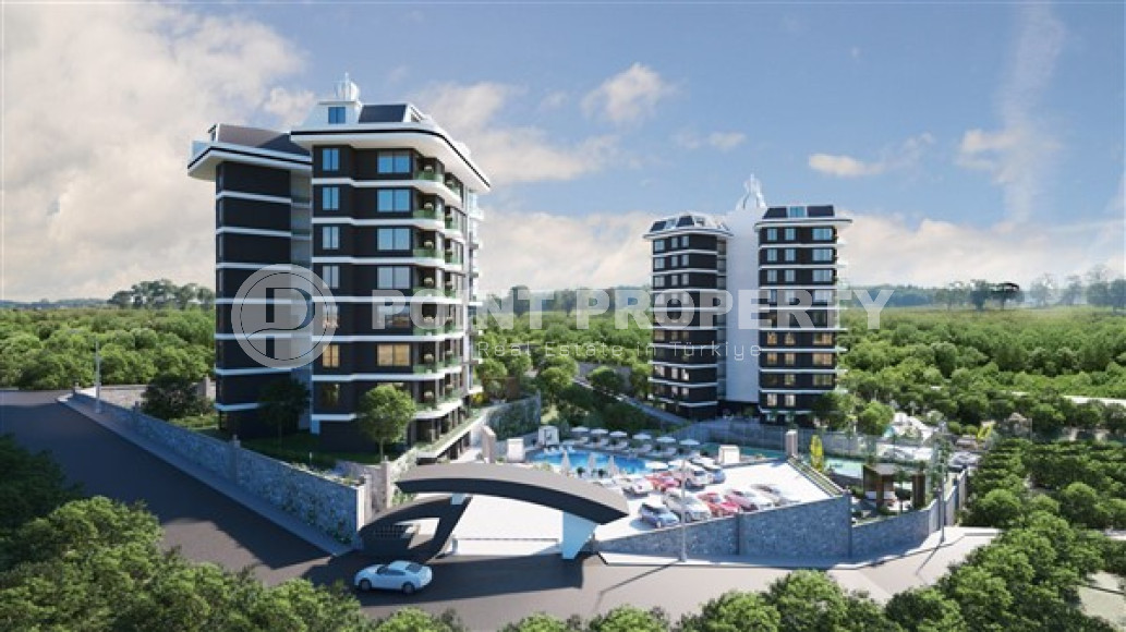 Апартаменты с двумя комнатами в строящемся комплексе в районе Демирташ, Аланья, площадью 55 м2-id-3232-фото-9