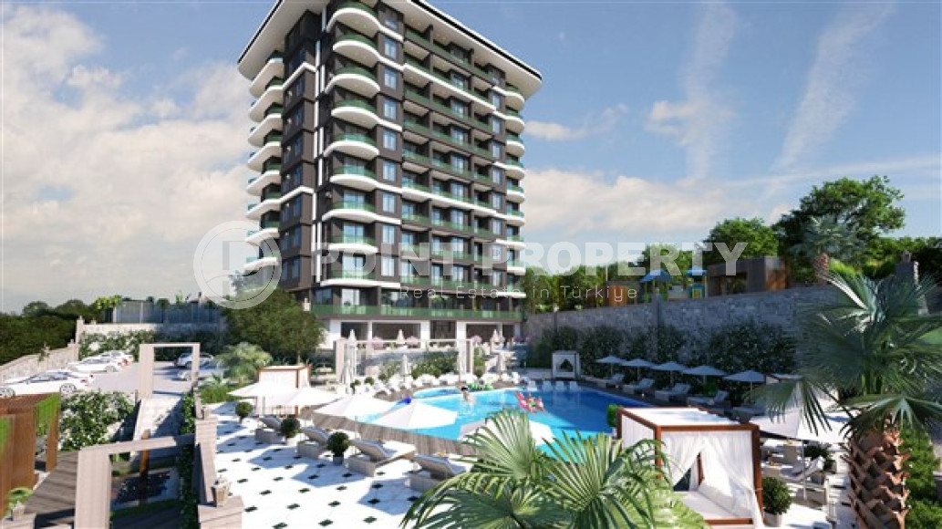 Апартаменты с двумя комнатами в строящемся комплексе в районе Демирташ, Аланья, площадью 55 м2-id-3232-фото-12