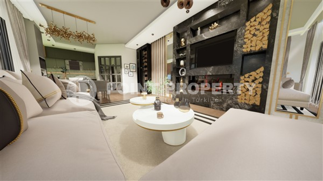 Дуплексные апартаменты различных планировок с площадью 118 - 214 м2, центр Аланьи, Хасбахче-id-3234-фото-13