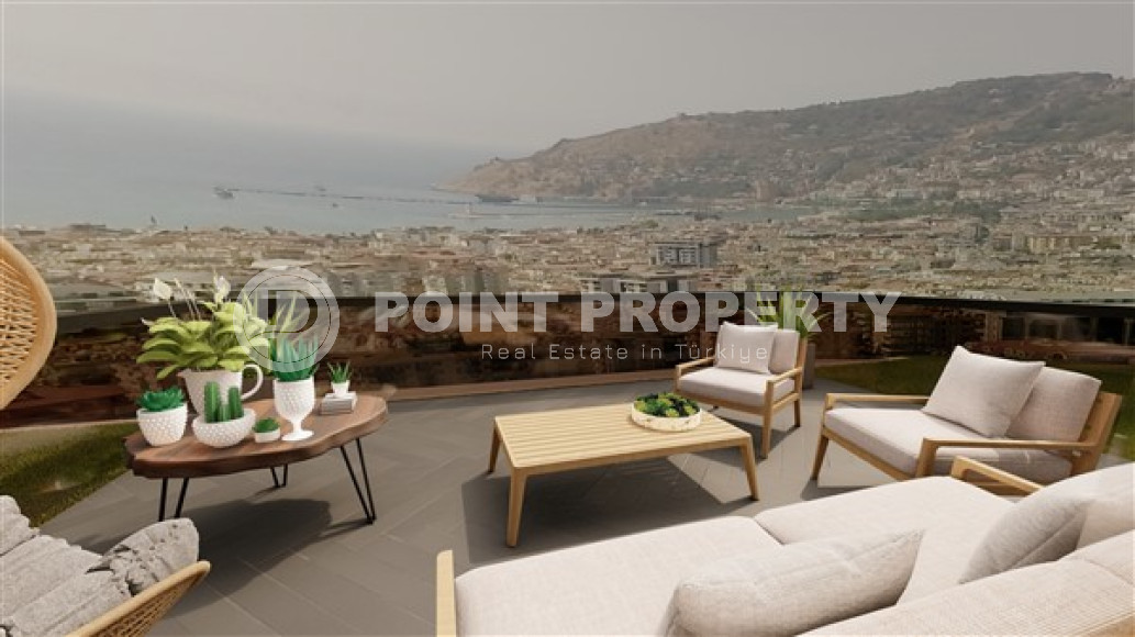 Дуплексные апартаменты различных планировок с площадью 118 - 214 м2, центр Аланьи, Хасбахче-id-3234-фото-18