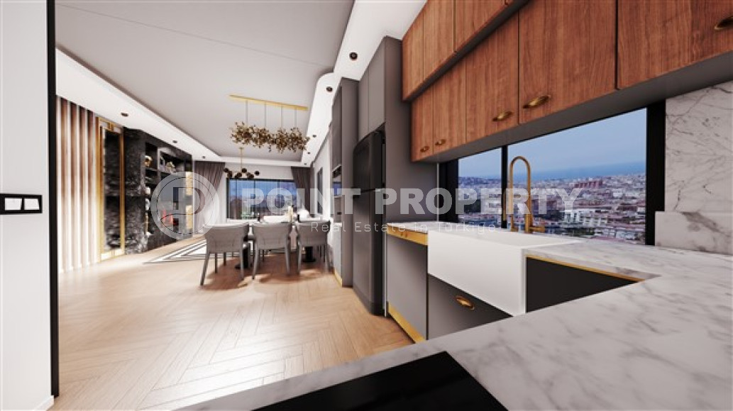 Дуплексные апартаменты различных планировок с площадью 118 - 214 м2, центр Аланьи, Хасбахче-id-3234-фото-19