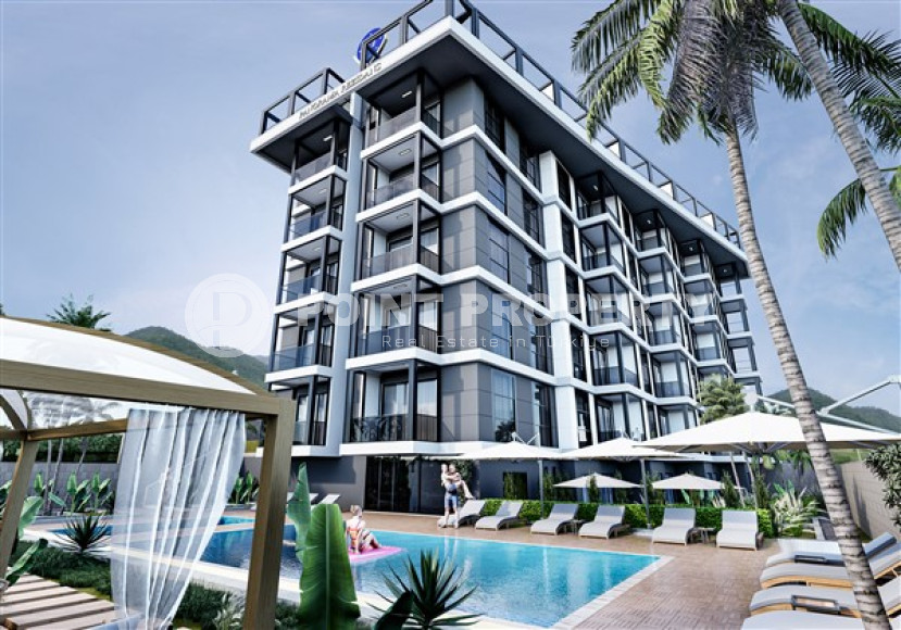 Апартаменты с одной спальней, садовые дуплексы и двухуровневые пентхаусы площадью от 69 до 252 м² в новом проекте в Кестеле, Аланья-id-3244-фото-4