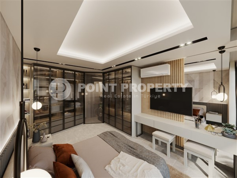 Апартаменты с одной спальней, садовые дуплексы и двухуровневые пентхаусы площадью от 69 до 252 м² в новом проекте в Кестеле, Аланья-id-3244-фото-7