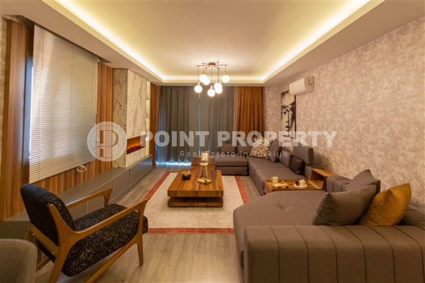 Стильная квартира с двумя спальнями в жилом комплексе на первой линии, Махмутлар, Аланья-id-3245-фото-2