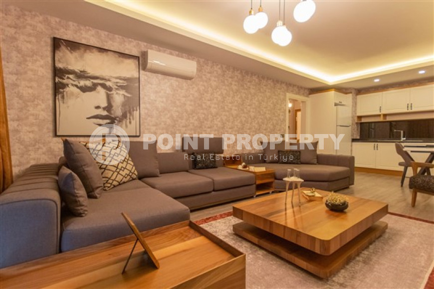 Стильная квартира с двумя спальнями в жилом комплексе на первой линии, Махмутлар, Аланья-id-3245-фото-4