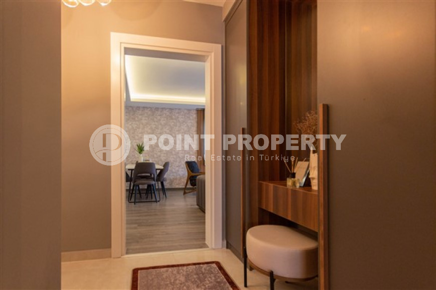 Стильная квартира с двумя спальнями в жилом комплексе на первой линии, Махмутлар, Аланья-id-3245-фото-6