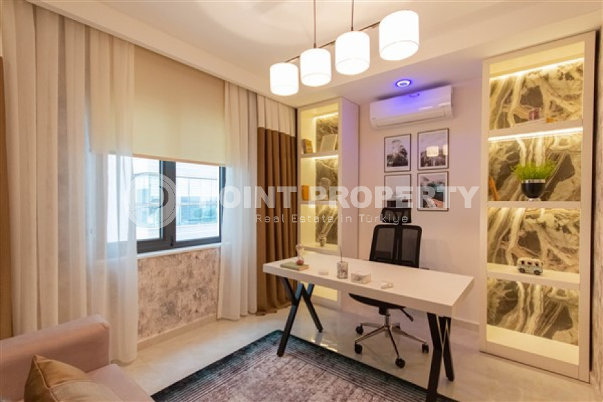 Стильная квартира с двумя спальнями в жилом комплексе на первой линии, Махмутлар, Аланья-id-3245-фото-8