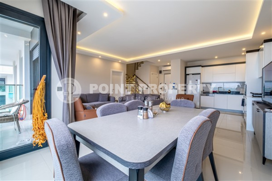 Видовой пентхаус 4+1 в районе Аланьи, Каргыджак, всего в 50 метрах от Средиземного моря-id-3261-фото-3