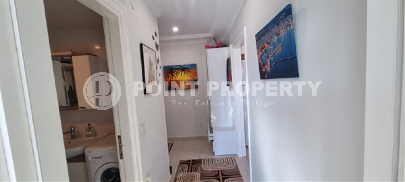 Светлая квартира 1+1 на второй береговой линии, с большим балконом, Тосмур, Аланья-id-3276-фото-4