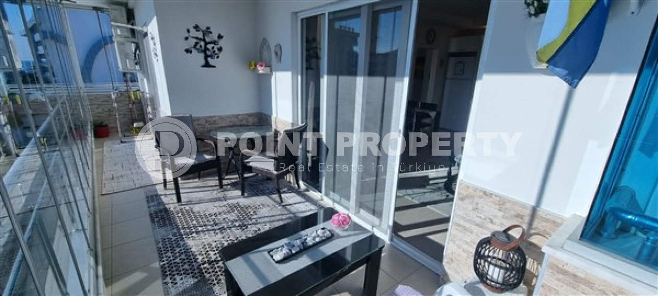 Светлая квартира 1+1 на второй береговой линии, с большим балконом, Тосмур, Аланья-id-3276-фото-6