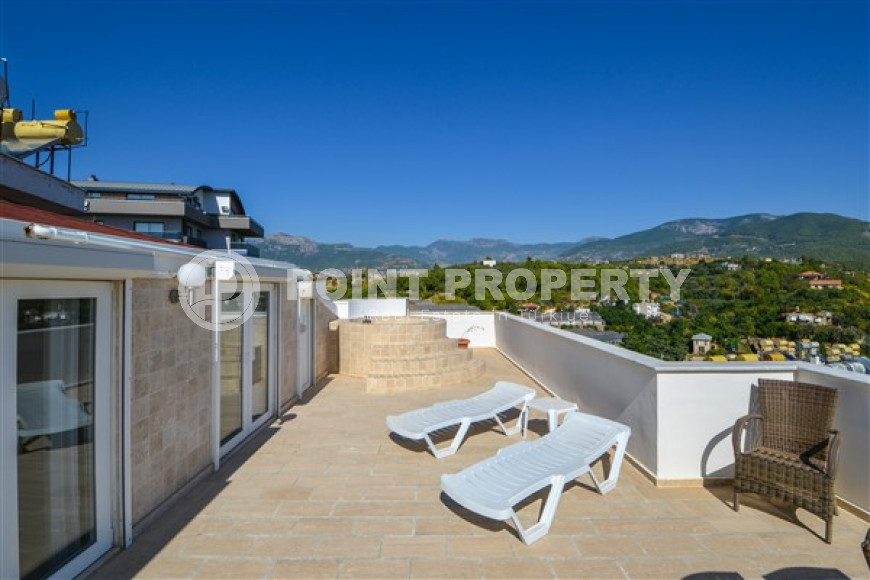 Роскошный пентхаус 4+1 с видом на море и горы, район Тосмур, Аланья, недалеко от центра города-id-3279-фото-18