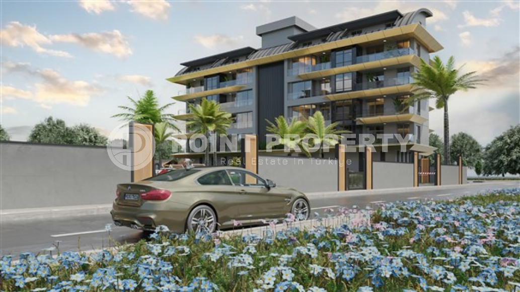 Apartments and duplexes 66 - 176 m2 in a low-rise complex under construction in the Kargicak area, Alanya, 200 meters from the Mediterranean Sea-id-3287-photo-1