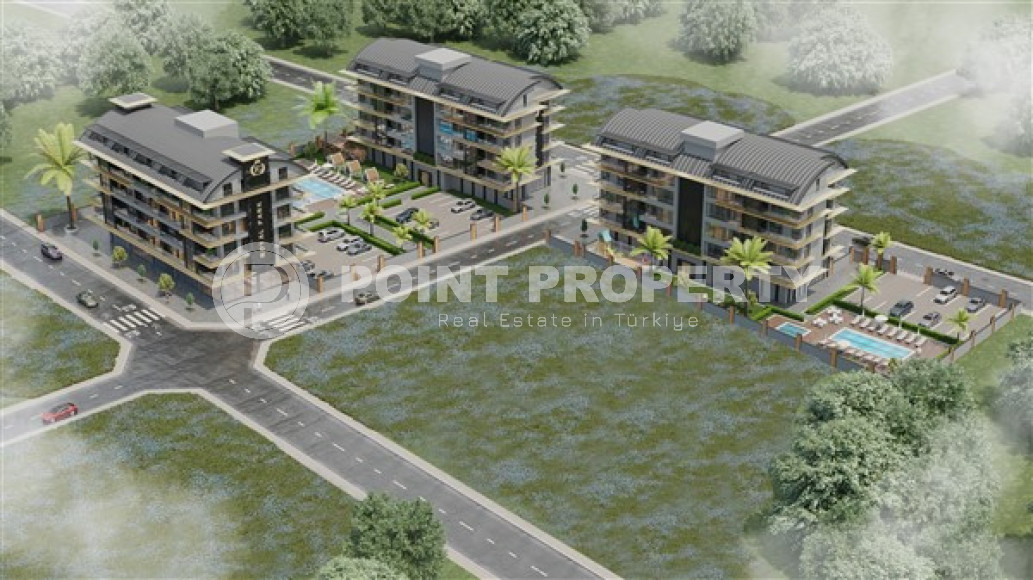 Apartments and duplexes 66 - 176 m2 in a low-rise complex under construction in the Kargicak area, Alanya, 200 meters from the Mediterranean Sea-id-3287-photo-3