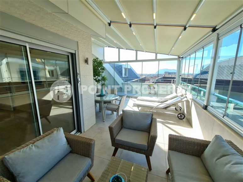 Шикарный двухуровневый пентхаус с большими комнатами и балконами, Оба, Аланья-id-3296-фото-19