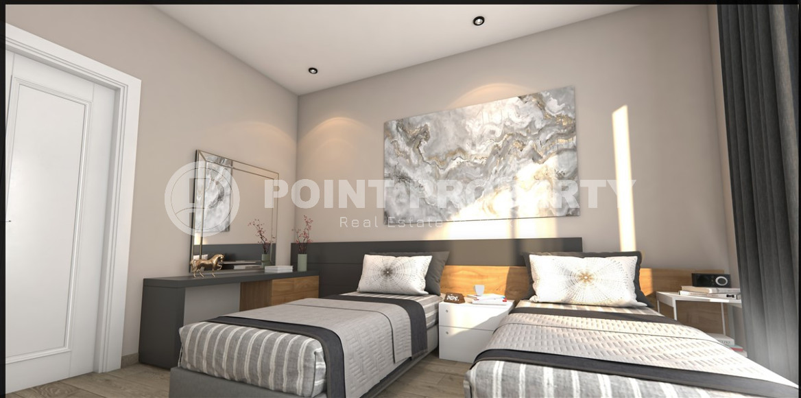 Four villas under construction in the central part of Alanya, guaranteed Turkish citizenship!-id-1037-photo-4