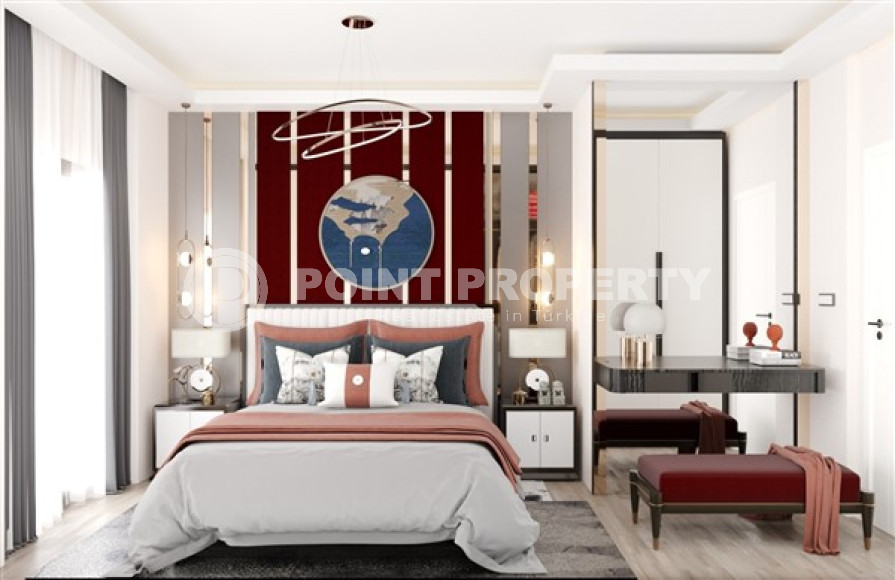 Новая трёхкомнатная квартира 85 м2, центр Аланьи, в строящемся комплексе в 300 метрах от моря-id-3309-фото-8