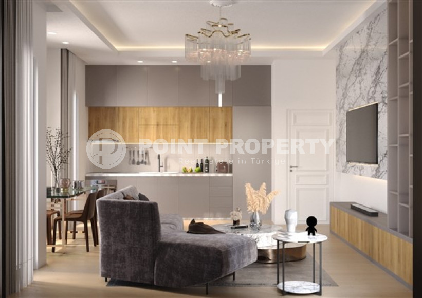 Новая трёхкомнатная квартира 85 м2, центр Аланьи, в строящемся комплексе в 300 метрах от моря-id-3309-фото-13