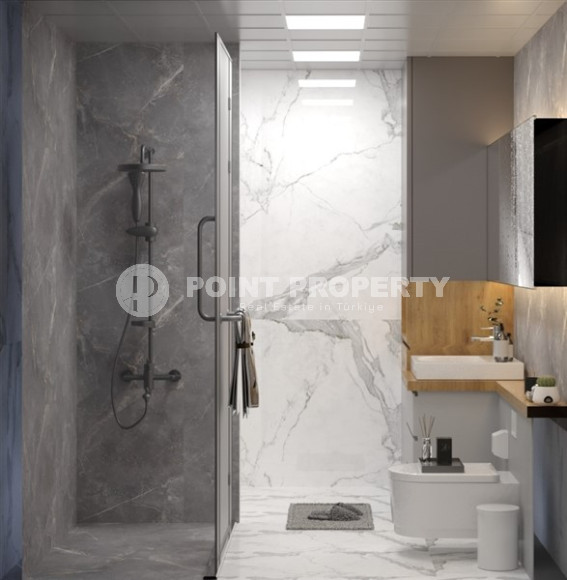 Новая трёхкомнатная квартира 85 м2, центр Аланьи, в строящемся комплексе в 300 метрах от моря-id-3309-фото-14