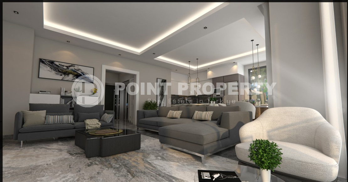 Four villas under construction in the central part of Alanya, guaranteed Turkish citizenship!-id-1037-photo-10