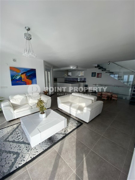 Видовая трёхэтажная вилла 5+2 с оригинальным ремонтом, Каргыджак, Аланья-id-3338-фото-6