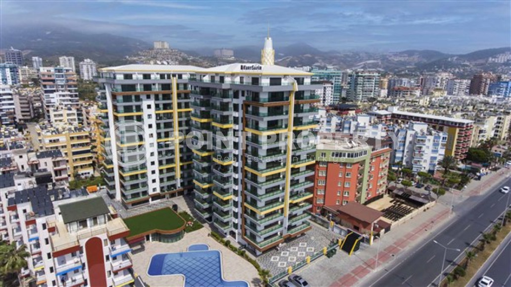 Стильная трёхкомнатная квартира 90 м² на 3 этаже жилого комплекса у моря, Махмутлар, Аланья-id-3365-фото-3