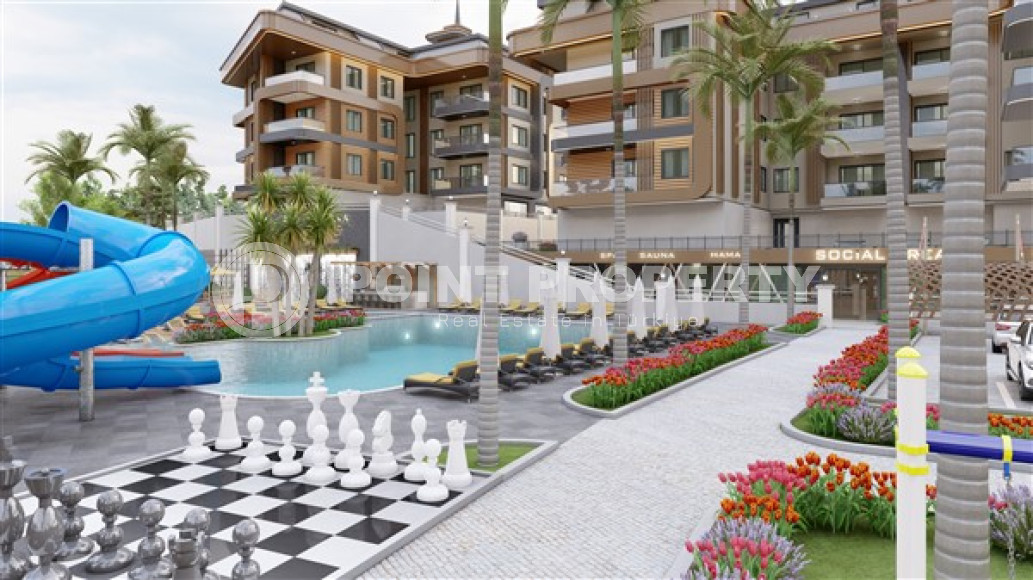 Двухкомнатные апартаменты на втором этаже нового жилого комплекса, верхняя Оба, Аланья-id-3376-фото-5