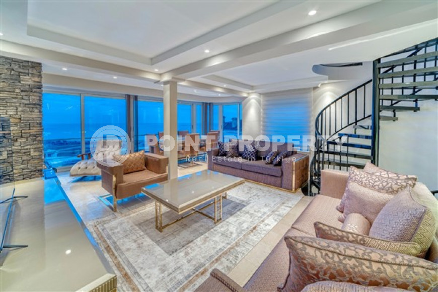 Видовая вилла 5+1 всего в 800 метрах от моря, Демирташ, Аланья-id-3394-фото-3