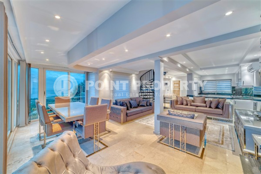 Видовая вилла 5+1 всего в 800 метрах от моря, Демирташ, Аланья-id-3394-фото-5