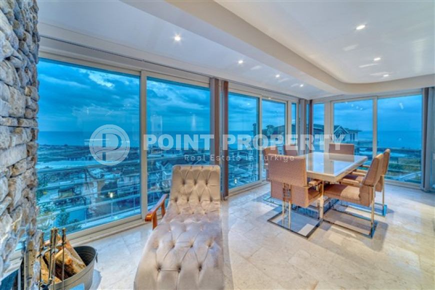 Видовая вилла 5+1 всего в 800 метрах от моря, Демирташ, Аланья-id-3394-фото-10