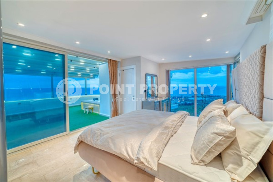 Видовая вилла 5+1 всего в 800 метрах от моря, Демирташ, Аланья-id-3394-фото-12