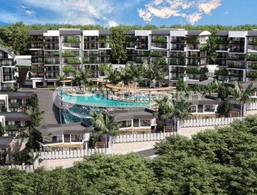 Новый крупный проект с квартирами и виллами от 63 до 425 м2, с видом на море в районе Каргыджак.-id-1301-фото-5