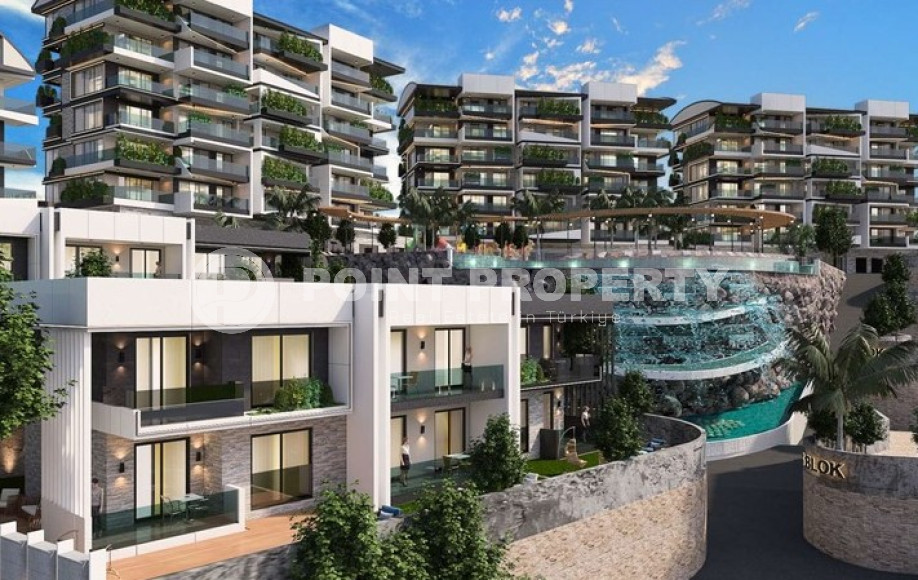 New large project with apartments and villas from 63 to 425 m2, overlooking the sea in the Kargicak area.-id-1301-photo-7