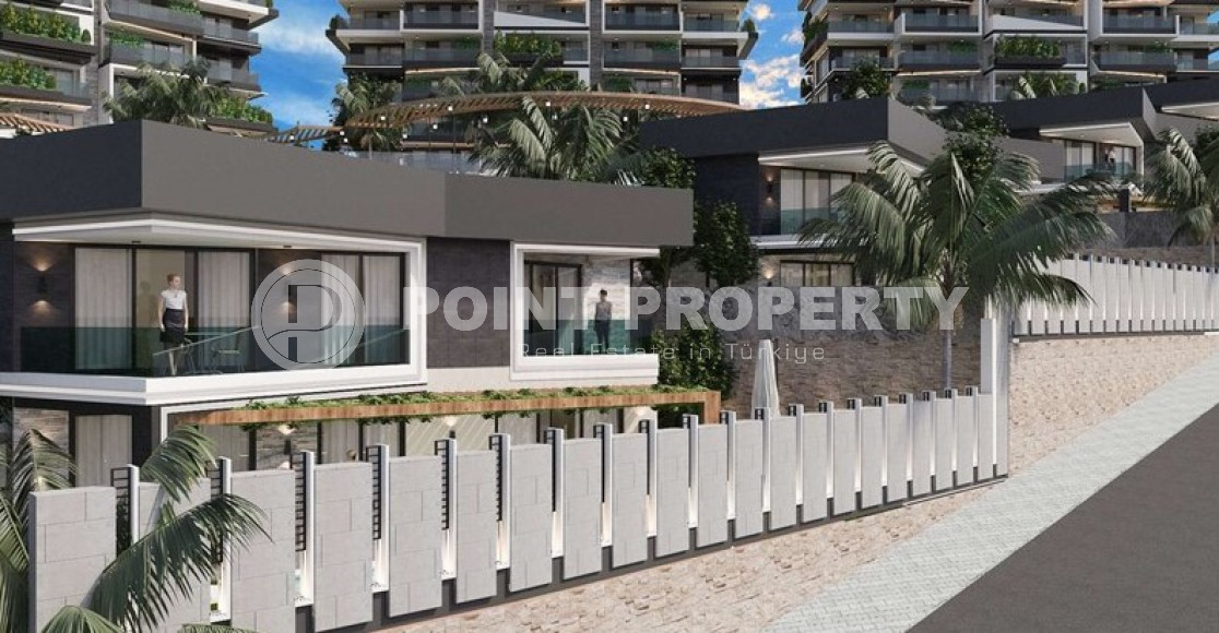 New large project with apartments and villas from 63 to 425 m2, overlooking the sea in the Kargicak area.-id-1301-photo-16