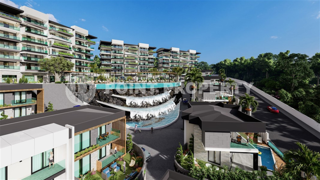 Новый крупный проект с квартирами и виллами от 63 до 425 м2, с видом на море в районе Каргыджак.-id-1301-фото-19