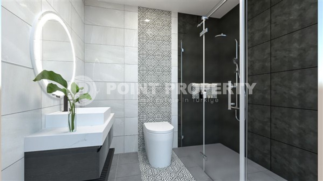 Новая и недорогая двухкомнатная квартира 55 м2, центр Аланьи, район Чиплаклы-id-3420-фото-14