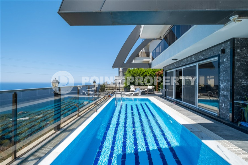 Элитная вилла 3+1, 370м², с личным бассейном и потрясающими видами в районе Алании - Каргыджак-id-1303-фото-2