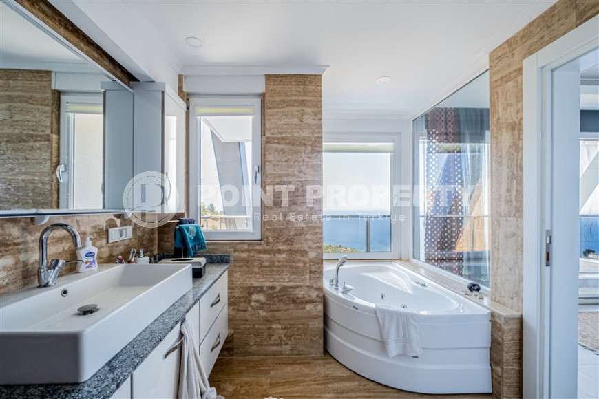 Элитная вилла 3+1, 370м², с личным бассейном и потрясающими видами в районе Алании - Каргыджак-id-1303-фото-8