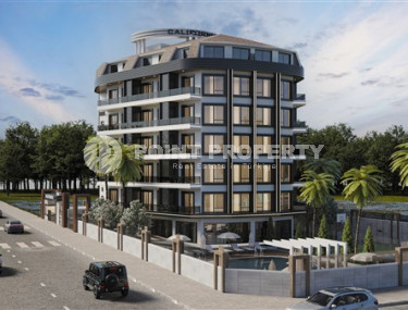 Cozy 1+1 apartment in a five-story complex under construction, Kestel district, 50 meters from the sea-id-3432-photo-2