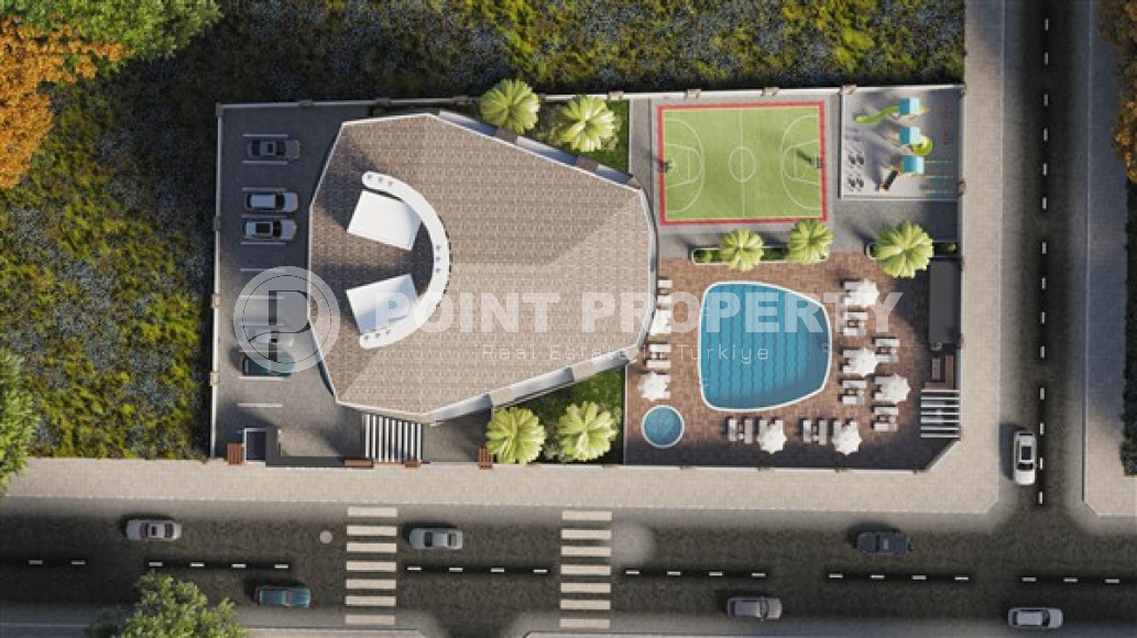 Уютные апартаменты 1+1 в строящемся пятиэтажном комплексе, район Кестель, 50 метров до моря-id-3432-фото-3