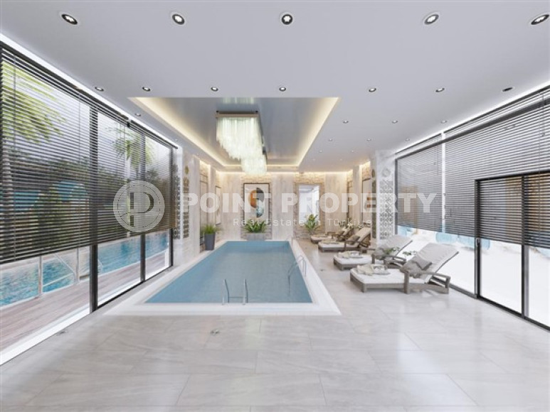 Уютные апартаменты 1+1 в строящемся пятиэтажном комплексе, район Кестель, 50 метров до моря-id-3432-фото-5