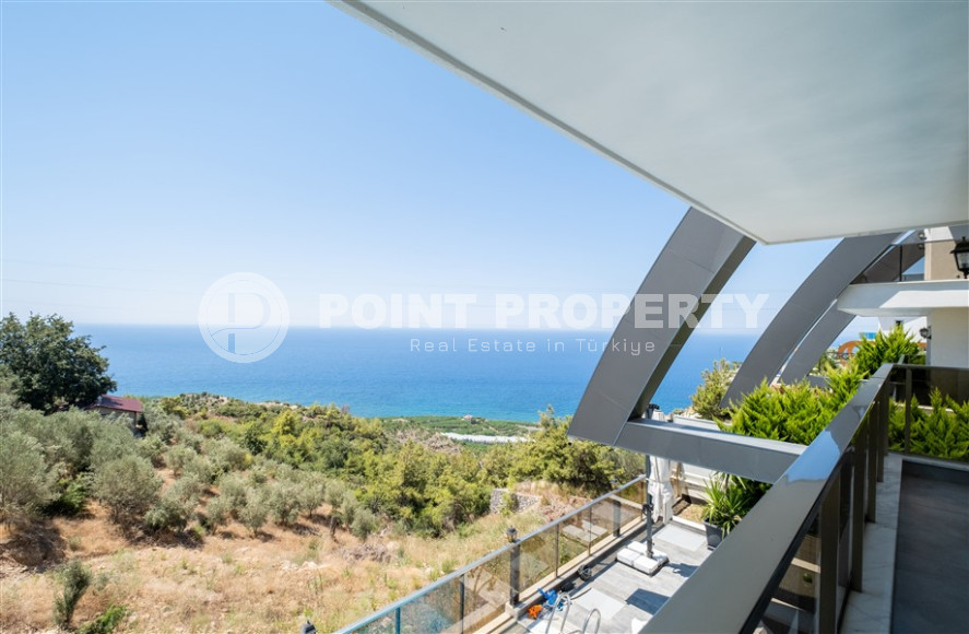 Элитная вилла 3+1, 370м², с личным бассейном и потрясающими видами в районе Алании - Каргыджак-id-1303-фото-11