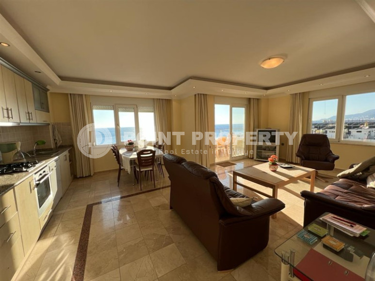 Видовая квартира 110 м2 с мебелью в 50 метрах от моря, район Тосмур-id-3440-фото-13