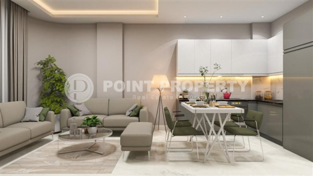 Недорогие апартаменты 50 м2 в строящемся малоэтажном комплексе, район Махмутлар-id-3468-фото-11