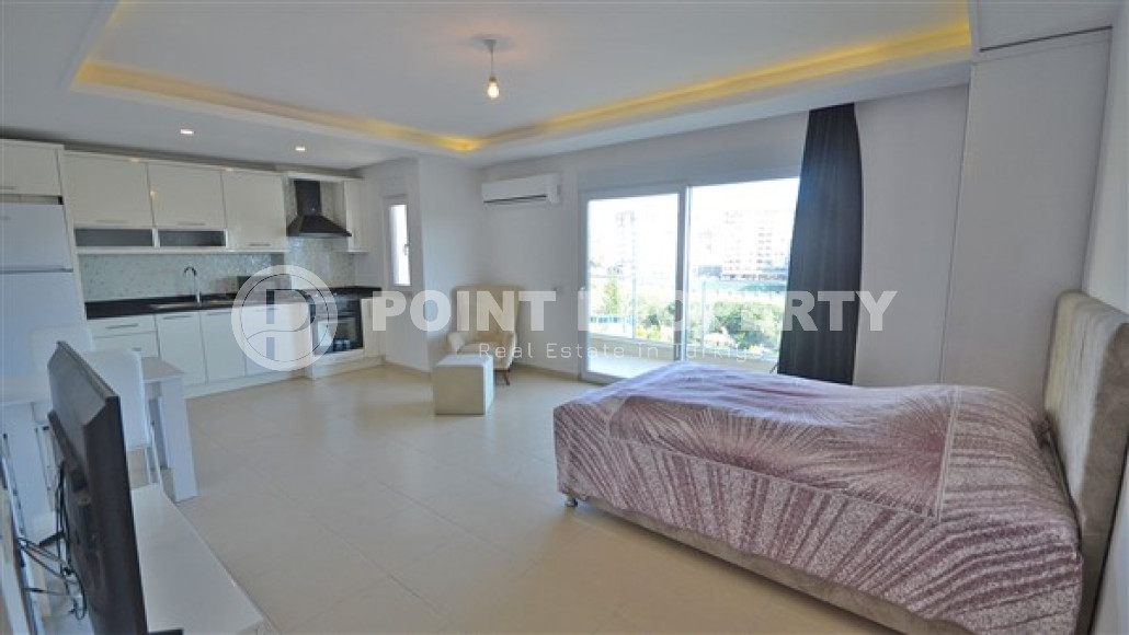 Недорогая меблированная студия с площадью 45 м2 и двумя бассейнами, район Авсаллар-id-3471-фото-11