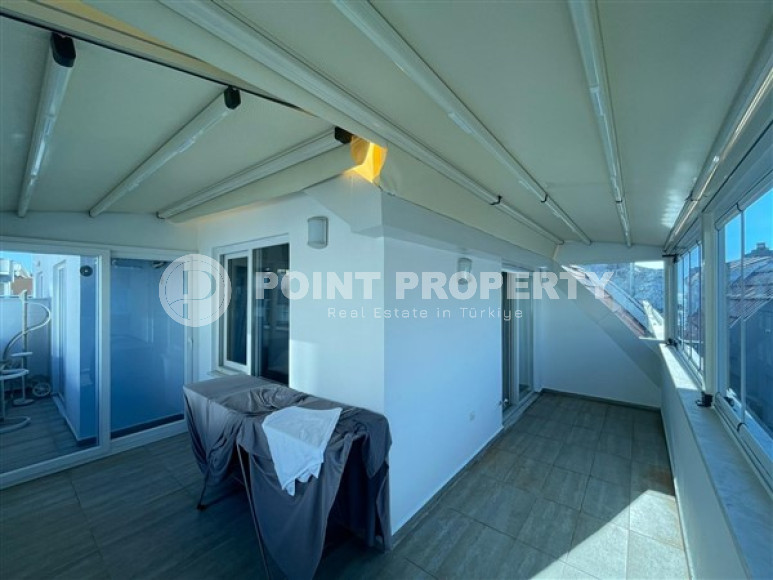 Вместительная двухуровневая квартира с площадью 130 м2, центр Аланьи, 50 метров до Средиземного моря-id-3489-фото-4