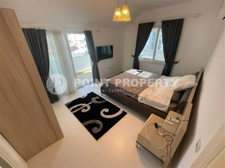 Вместительная двухуровневая квартира с площадью 130 м2, центр Аланьи, 50 метров до Средиземного моря-id-3489-фото-8