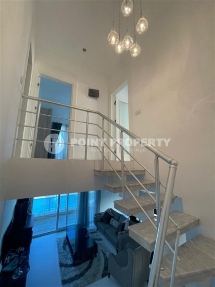 Вместительная двухуровневая квартира с площадью 130 м2, центр Аланьи, 50 метров до Средиземного моря-id-3489-фото-11