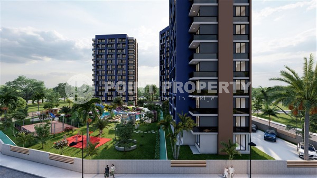 Apartments 56 - 76 m2 at the foundation pit stage in a high-rise residence of three blocks under construction, Mersin-id-3544-photo-6