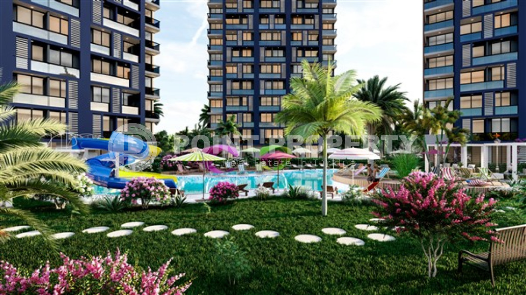 Apartments 56 - 76 m2 at the foundation pit stage in a high-rise residence of three blocks under construction, Mersin-id-3544-photo-8