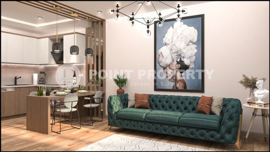 Apartment with an area of 62 m2 in a high-rise building under construction in the city of Mersin. Location on floors 0 to 12 to choose from.-id-3546-photo-3